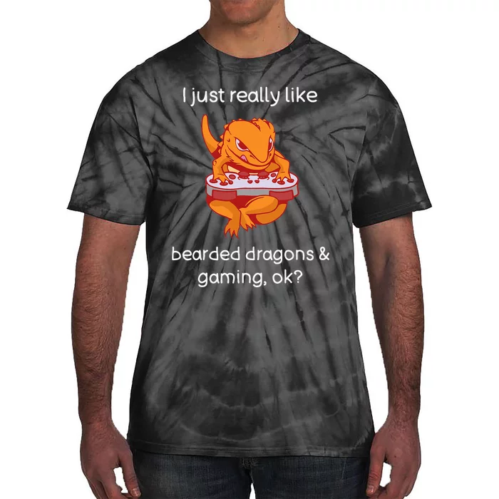 Bearded Dragon Lover Gaming Love Video Gaming Bearded Dragon Tie-Dye T-Shirt