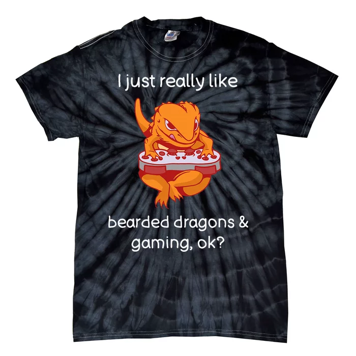 Bearded Dragon Lover Gaming Love Video Gaming Bearded Dragon Tie-Dye T-Shirt