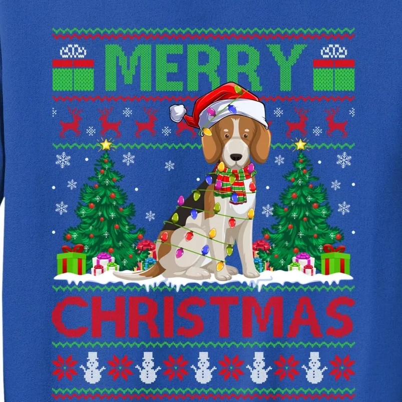 Beagle Dog Lover Xmas Lighting Santa Ugly Beagle Christmas Cute Gift Tall Sweatshirt