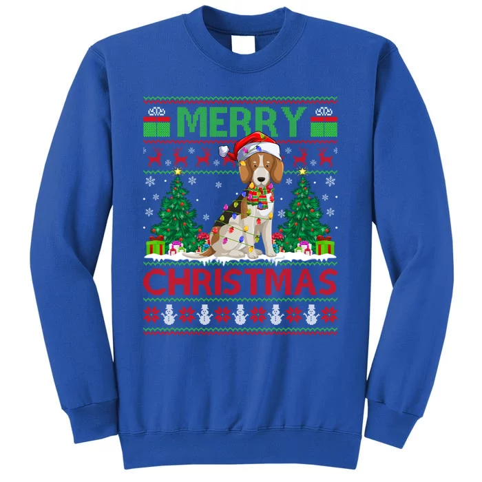 Beagle Dog Lover Xmas Lighting Santa Ugly Beagle Christmas Cute Gift Tall Sweatshirt