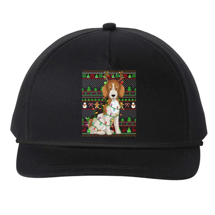 Beagle Dog Lover Family Matching Ugly Beagle Christmas Meaningful Gift Snapback Five-Panel Rope Hat