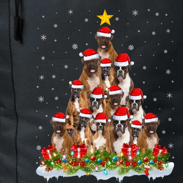 Boxer Dog Lover Xmas Tree Santa Christmas Boxer Gift Daily Commute Backpack