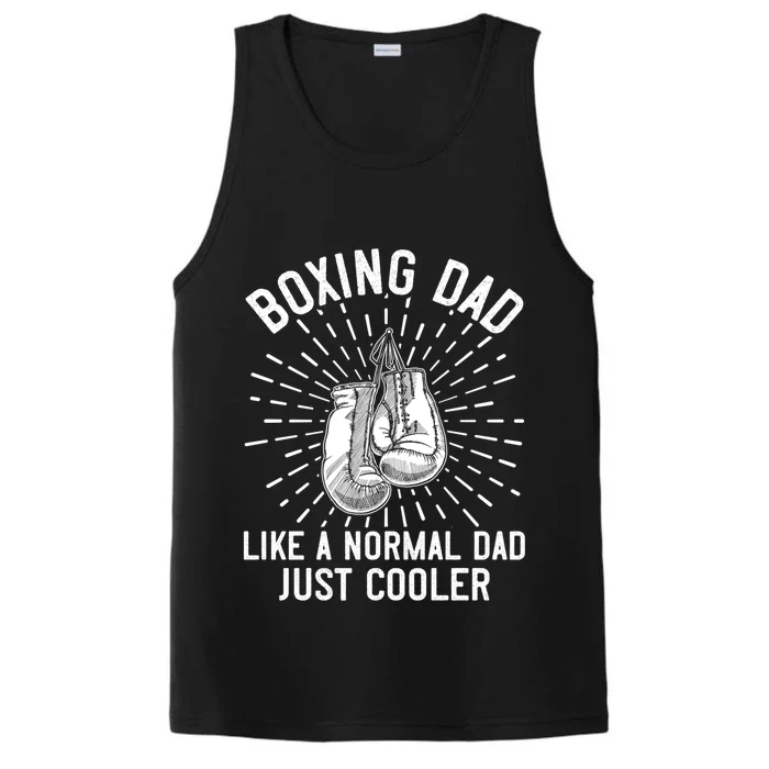 Boxing Dad Like A Normal Dad Funny Boxing Gift Fathers Day Gift Performance Tank