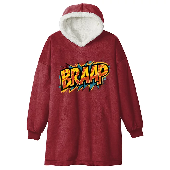 Braaap Dirtbike Lovers Riders Motocross Enduro Biker Hooded Wearable Blanket