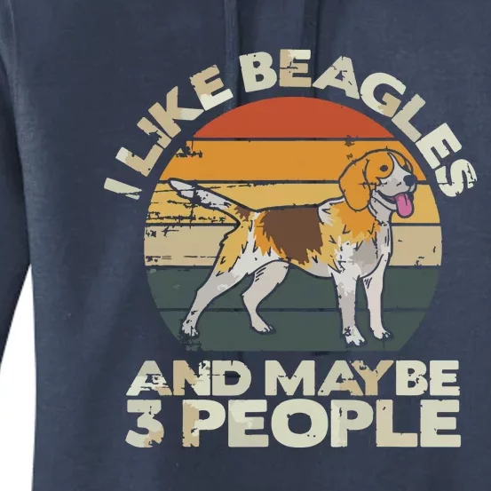 Beagle Dog Lover Tee Retro Beagle Beagle Women's Pullover Hoodie