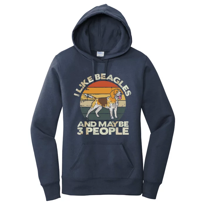 Beagle Dog Lover Tee Retro Beagle Beagle Women's Pullover Hoodie