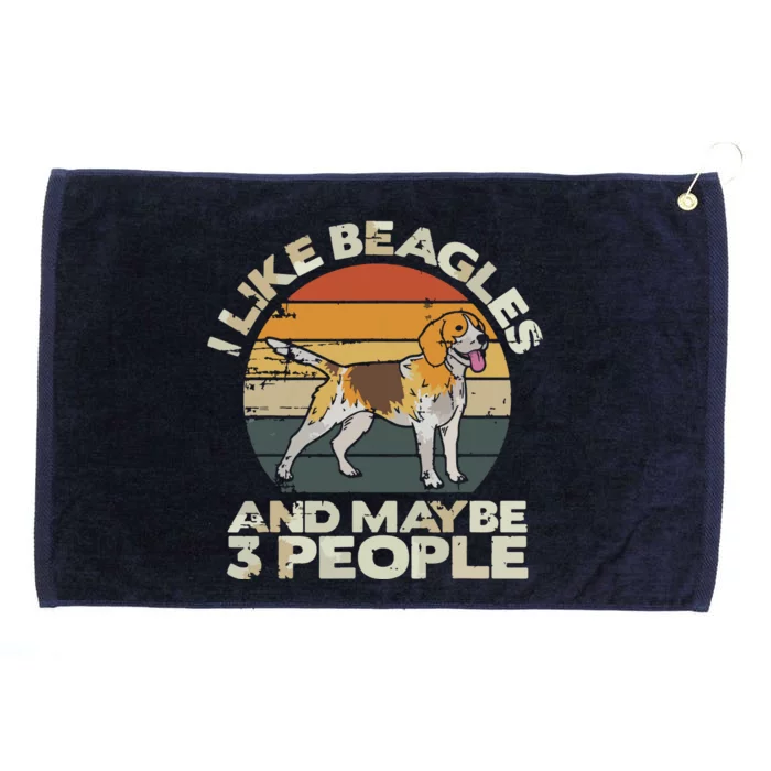 Beagle Dog Lover Tee Retro Beagle Beagle Grommeted Golf Towel