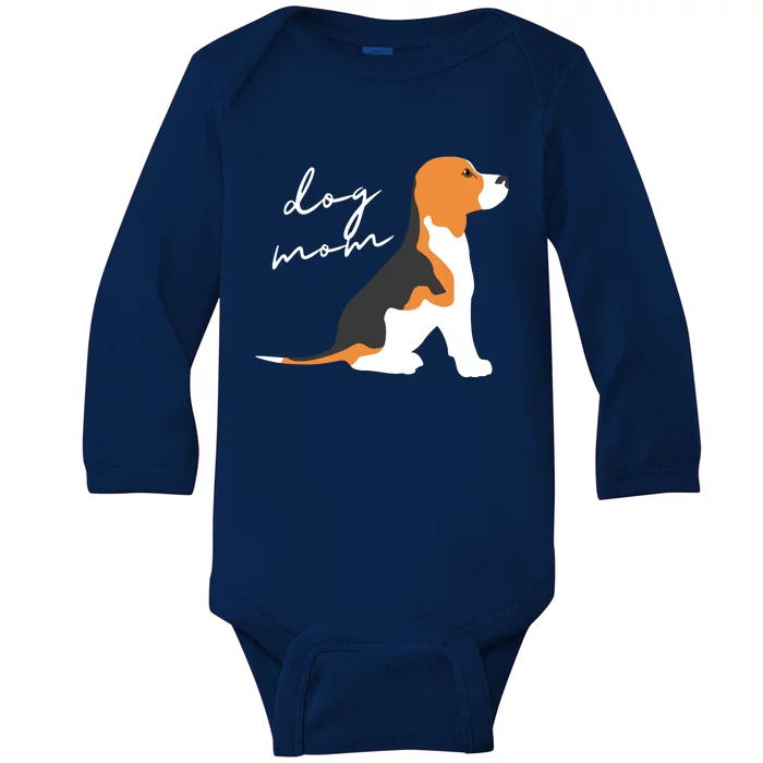 Beagle Dog Mom Woman Baby Long Sleeve Bodysuit