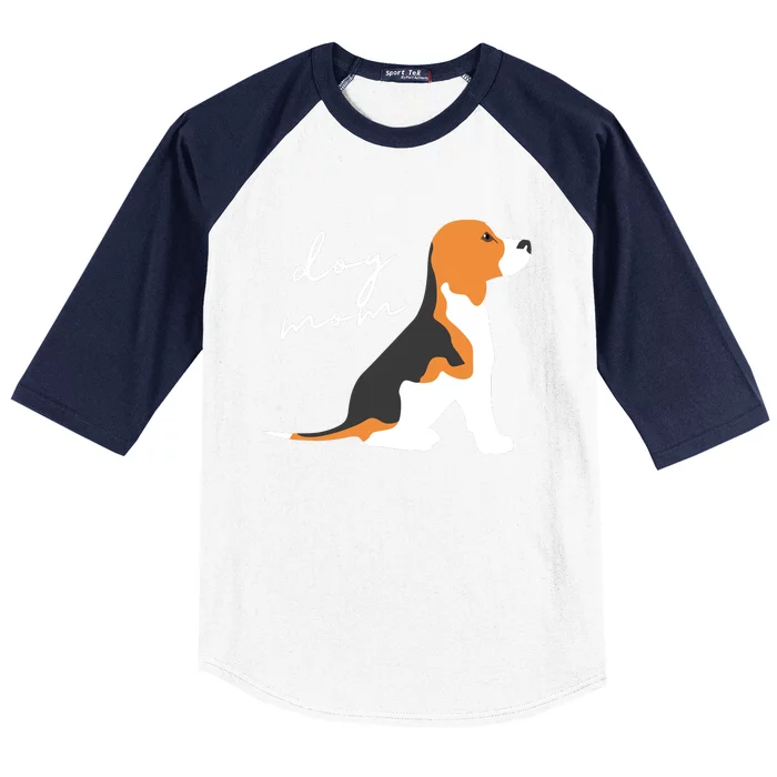 Beagle Dog Mom Woman Baseball Sleeve Shirt