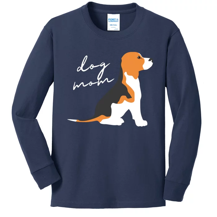 Beagle Dog Mom Woman Kids Long Sleeve Shirt