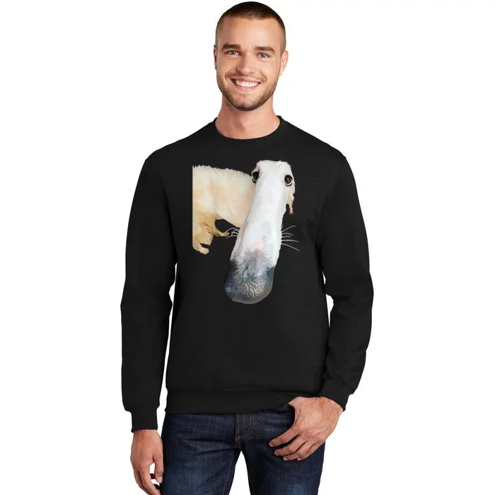 Borzoi Dog Meme Funny Long Nose Borzoi Russian Sighthound Sweatshirt