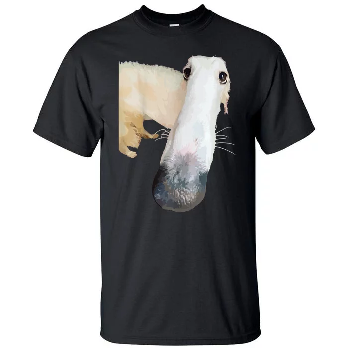 Borzoi Dog Meme Funny Long Nose Borzoi Russian Sighthound Tall T-Shirt
