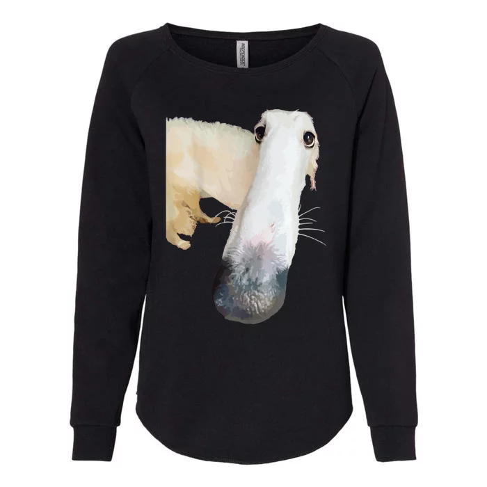 Borzoi Dog Meme Funny Long Nose Borzoi Russian Sighthound Womens California Wash Sweatshirt