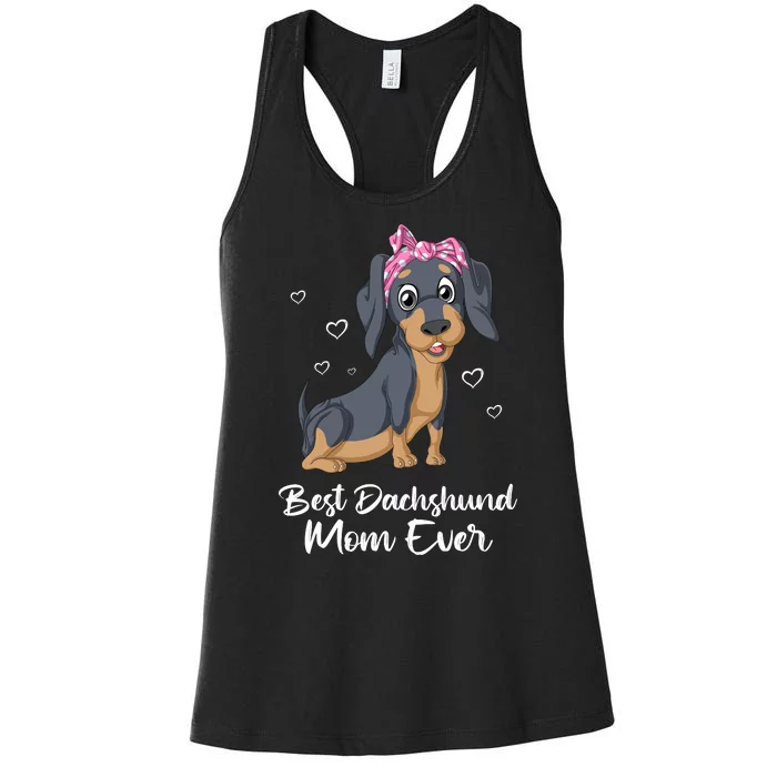 Best Dachshund Mom Ever Women's Racerback Tank