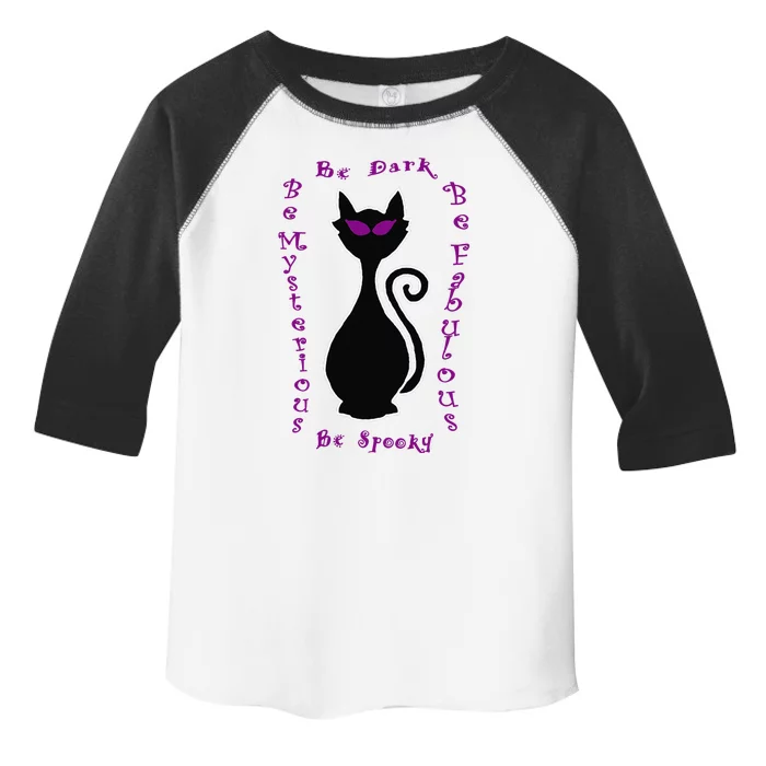 Be Dark Mysterious Spooky Fabulous! Halloween Black Cat Toddler Fine Jersey T-Shirt