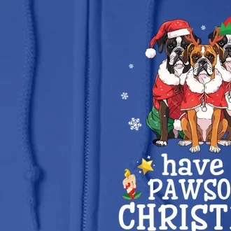 Boxer Dogs Merry Day Mother Father Have A Pawsome Christmas Meaningful Gift Full Zip Hoodie