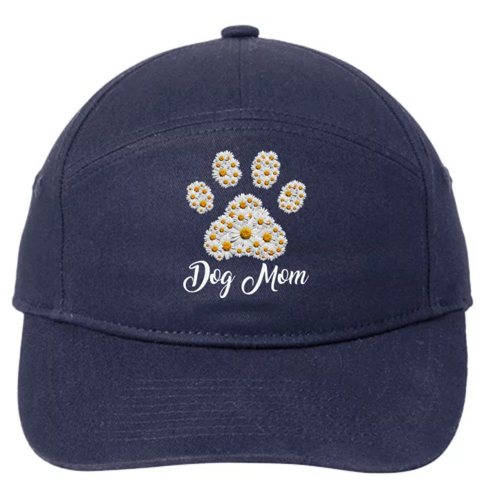 Best Dog Mom Ever Daisy Dog Paw Mother's Day 7-Panel Snapback Hat