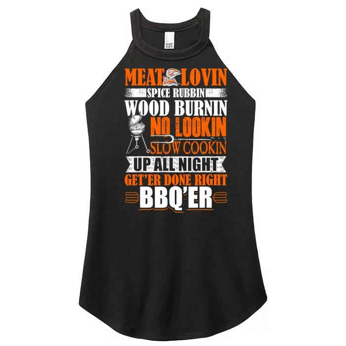 Bbq Design Meat Lovers Barbecue Smoking Grill Women’s Perfect Tri Rocker Tank