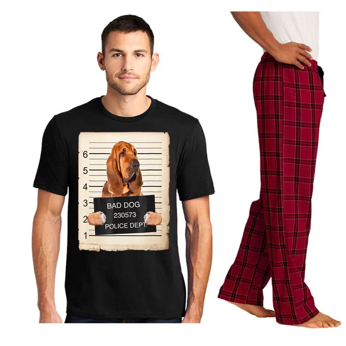 Bloodhound Dog Mug Shot Pajama Set