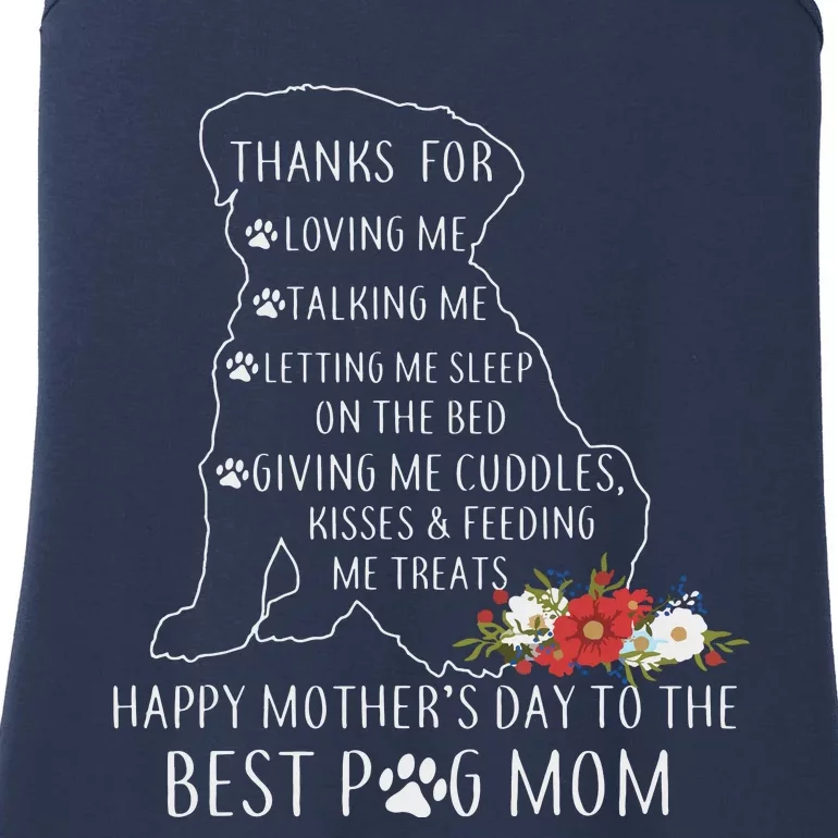 Best Dog Mom Grandma Women Pug Mom Ladies Essential Tank