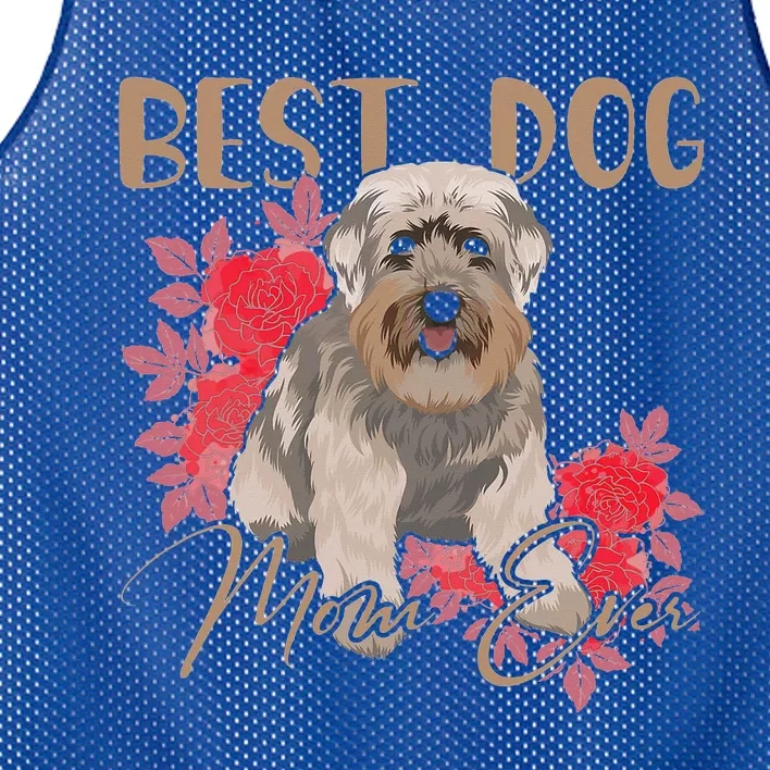 Best Dog Mom Ever Miniature Schnauzer Funny Mother's Mesh Reversible Basketball Jersey Tank