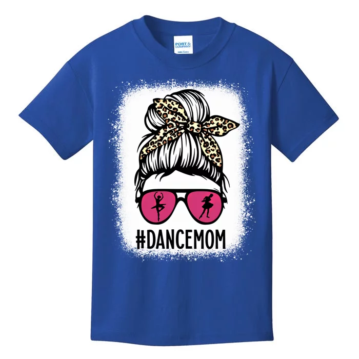 Bleached Dance Mom Messy Bun Dance Mom Mothers Day Christmas Cool Gift Kids T-Shirt