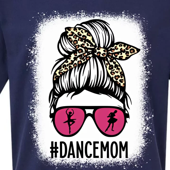 Bleached Dance Mom Messy Bun Dance Mom Mothers Day Christmas Cool Gift Sueded Cloud Jersey T-Shirt