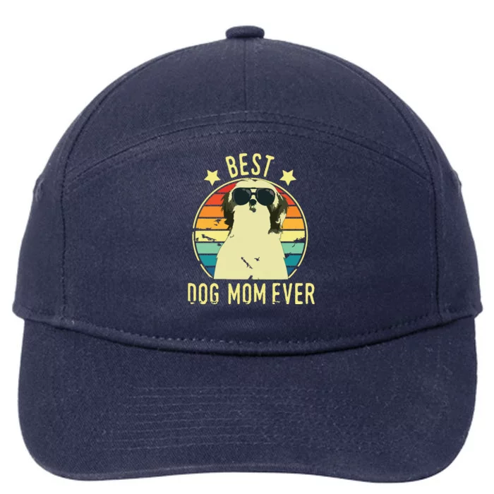 Best Dog Mom Ever Shih Tzu Mothers Day Gift 7-Panel Snapback Hat