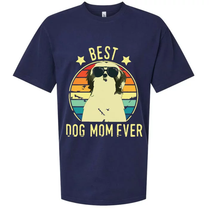 Best Dog Mom Ever Shih Tzu Mothers Day Gift Sueded Cloud Jersey T-Shirt