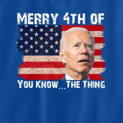 Biden Dazed Merry 4th Of You Know...The Thing Kids Sweatshirt