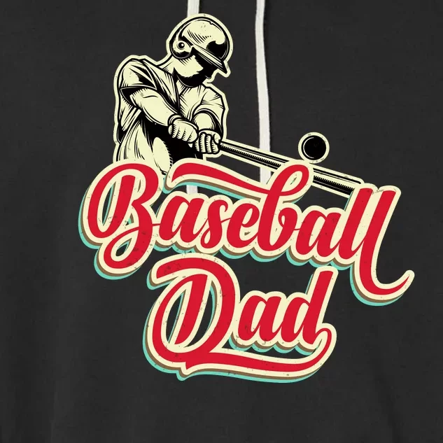 Baseball Dad Matching Family Baseball Game Garment-Dyed Fleece Hoodie