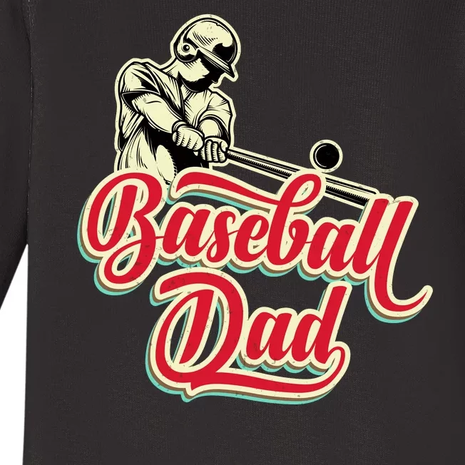 Baseball Dad Matching Family Baseball Game Baby Long Sleeve Bodysuit