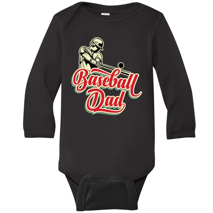 Baseball Dad Matching Family Baseball Game Baby Long Sleeve Bodysuit