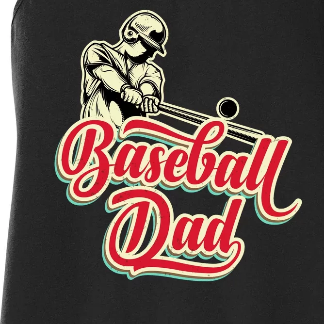 Baseball Dad Matching Family Baseball Game Women's Racerback Tank