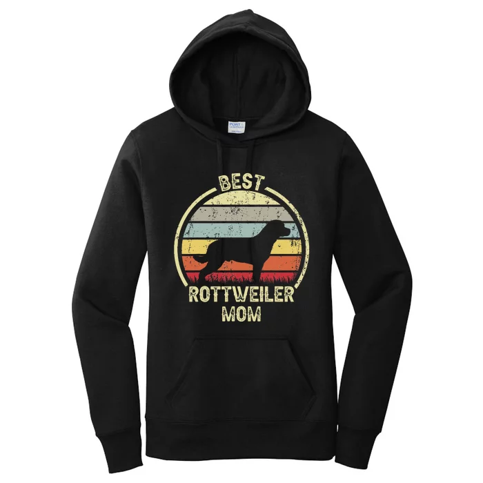 Best Dog Mother Mom - Vintage Rottie Rottweiler Women's Pullover Hoodie