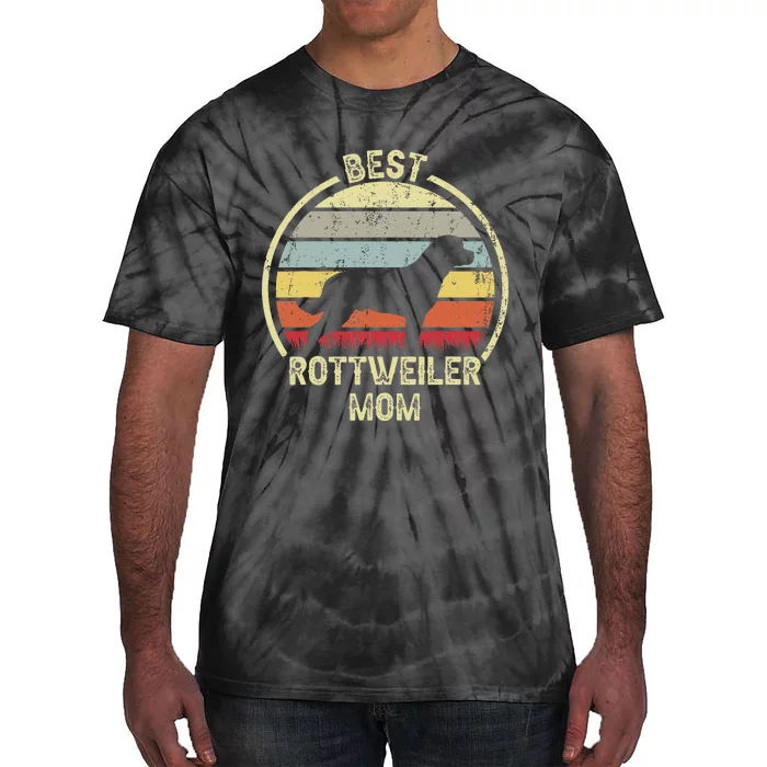 Best Dog Mother Mom - Vintage Rottie Rottweiler Tie-Dye T-Shirt