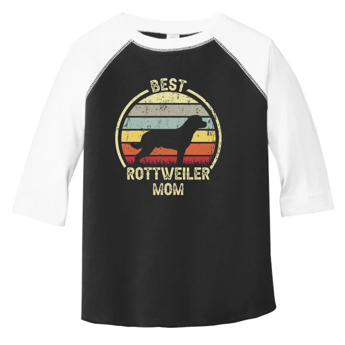 Best Dog Mother Mom - Vintage Rottie Rottweiler Toddler Fine Jersey T-Shirt