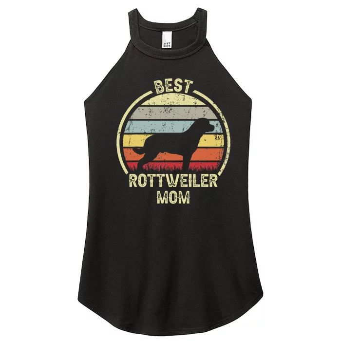 Best Dog Mother Mom - Vintage Rottie Rottweiler Women’s Perfect Tri Rocker Tank