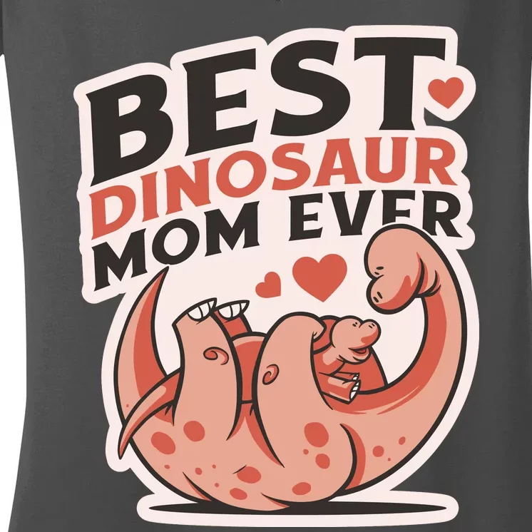 Best Dinosaur Mom Ever Mamasaurus Women's V-Neck T-Shirt