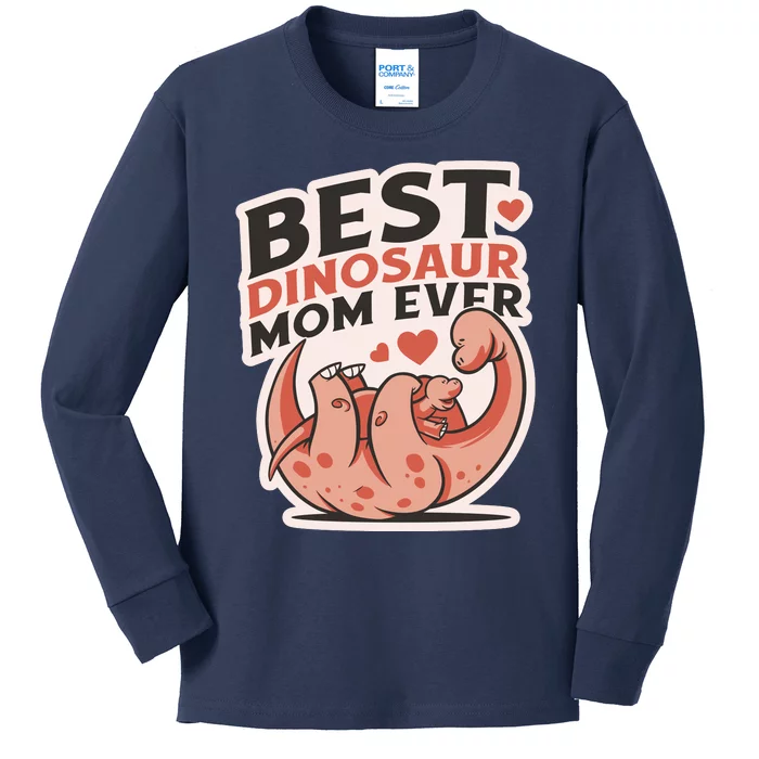 Best Dinosaur Mom Ever Mamasaurus Kids Long Sleeve Shirt