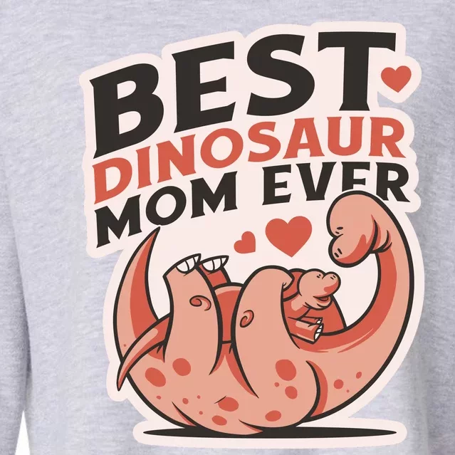 Best Dinosaur Mom Ever Mamasaurus Cropped Pullover Crew