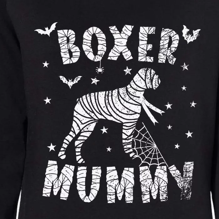 Boxer dog Mummy Halloween Womens California Wash Sweatshirt