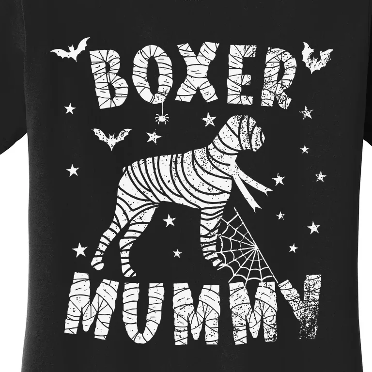 Boxer dog Mummy Halloween Women's T-Shirt