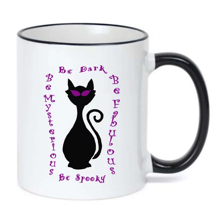 Be Dark Mysterious Spooky Fabulous! Halloween Black Cat Black Color Changing Mug