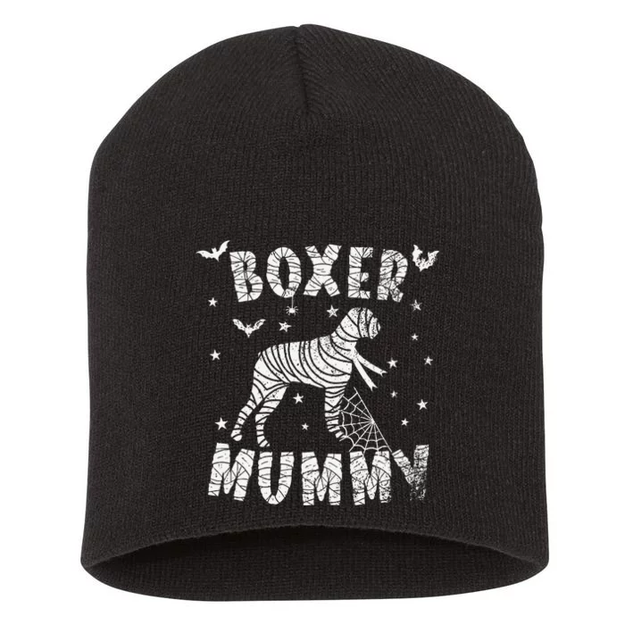 Boxer dog Mummy Halloween Short Acrylic Beanie