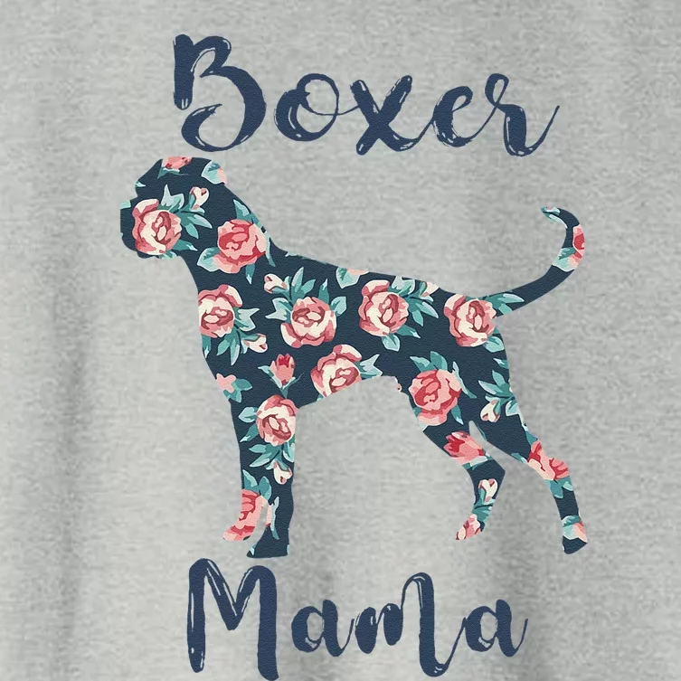 Boxer Dog Mom Funny BoxerMama Funny Mother Day Gift Women's Crop Top Tee