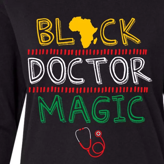 Black Doctor Magic Africa Map Cool Black History Month Gift Womens Cotton Relaxed Long Sleeve T-Shirt