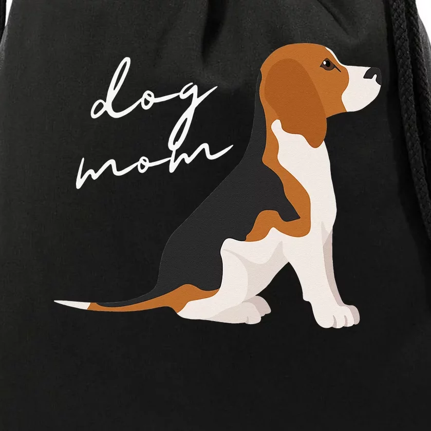 Beagle Dog Mom Woman Drawstring Bag