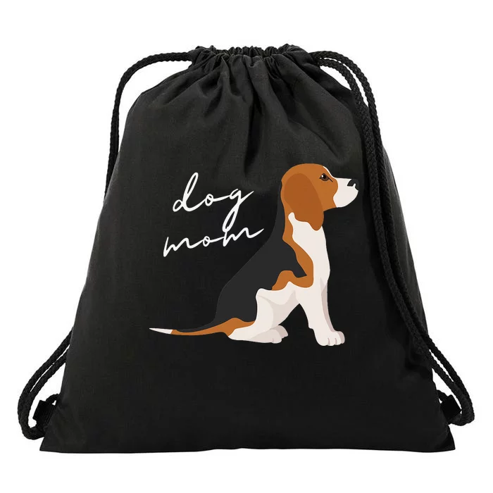 Beagle Dog Mom Woman Drawstring Bag