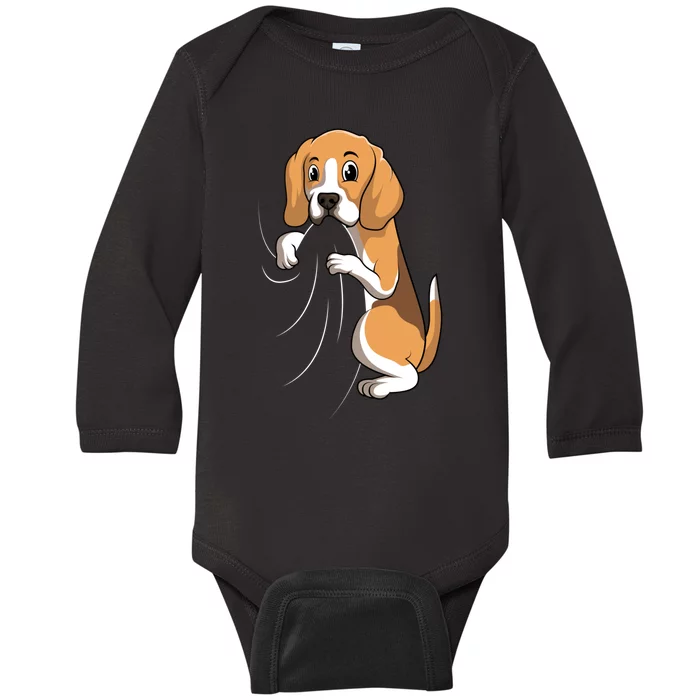 Beagle Dog Mom Women Baby Long Sleeve Bodysuit